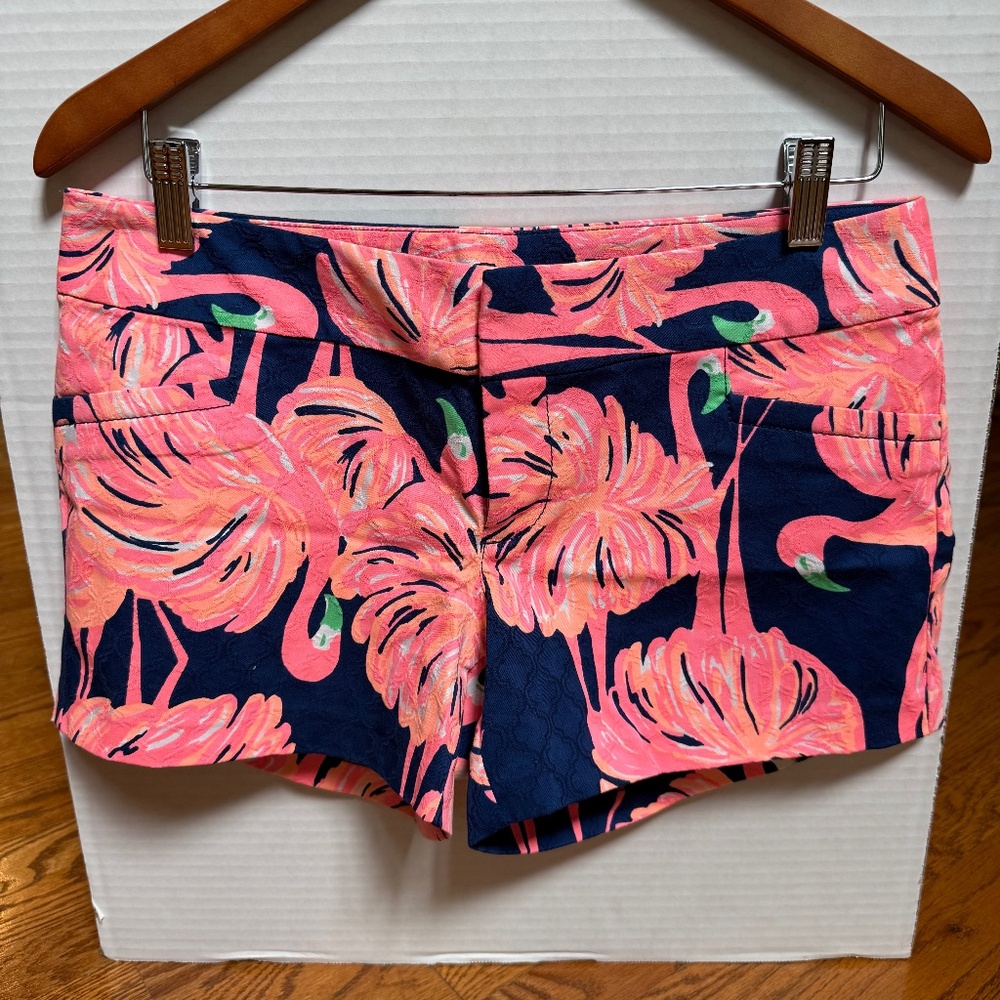 Lilly Pulitzer Brand New WITHOUT TAGS navy and pink/coral shorts--Size 4